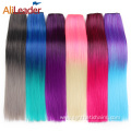 Synthetic 5 Clips In Extensions Silky Straight Hairpieces